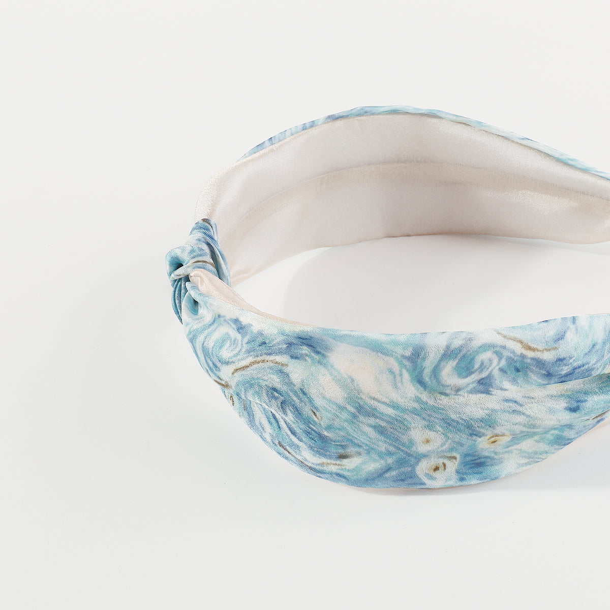 F6448 Blue Starry Sky Cross Knotted Headbands