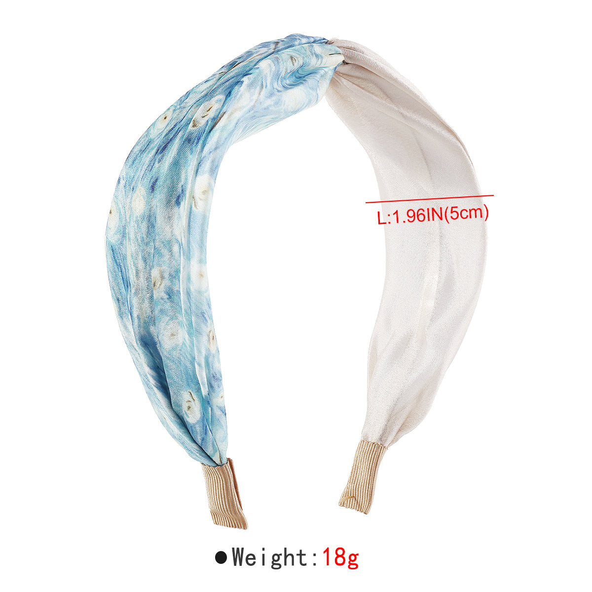 F6448 Blue Starry Sky Cross Knotted Headbands