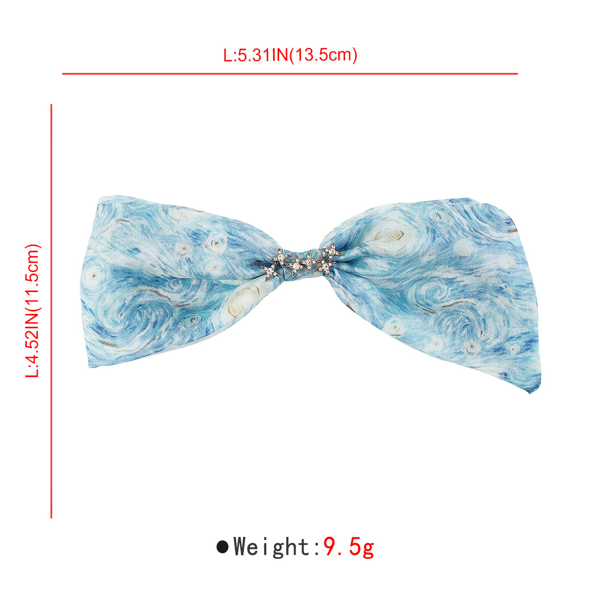 F6448 Blue Starry Sky Cross Knotted Headbands