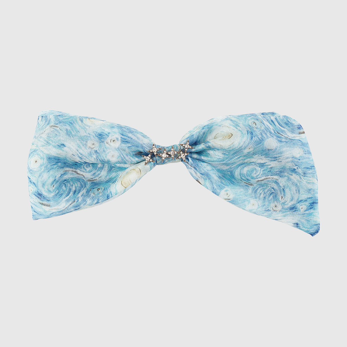 F6448 Blue Starry Sky Cross Knotted Headbands