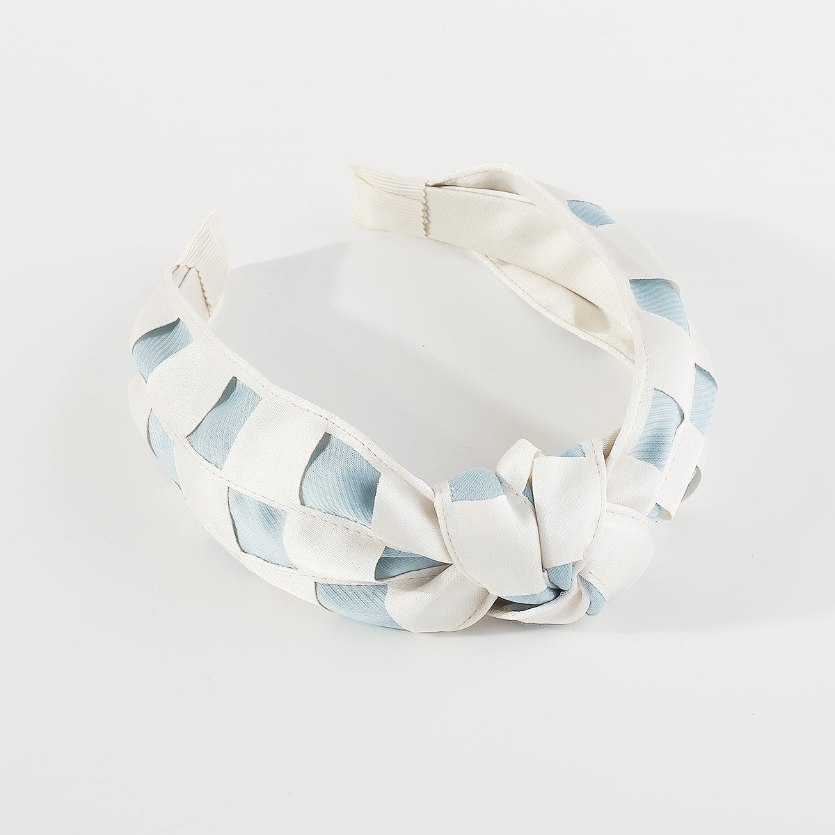 F6453 Elegant Checkerboard Top Knot Headband