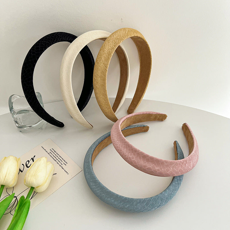 F6459 Sweet Mermaid Candy Color PU Padded Headband