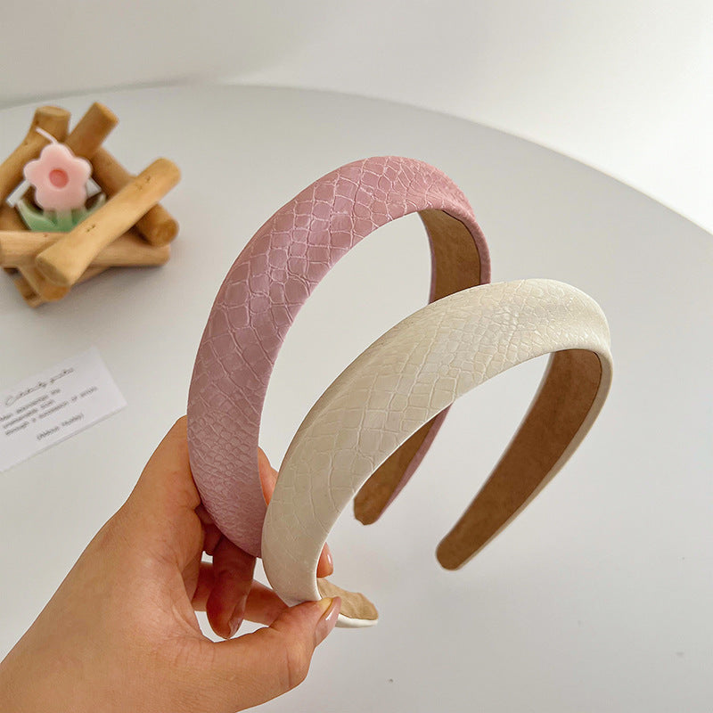 F6459 Sweet Mermaid Candy Color PU Padded Headband