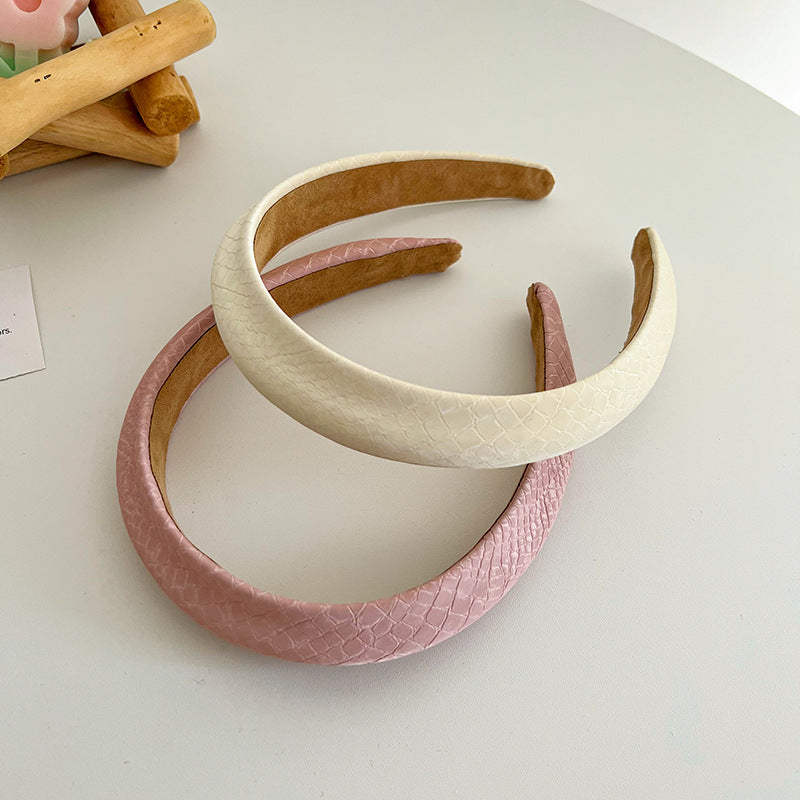 F6459 Sweet Mermaid Candy Color PU Padded Headband