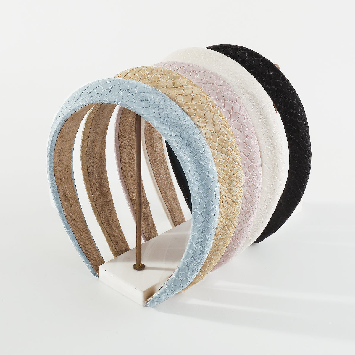 F6459 Sweet Mermaid Candy Color PU Padded Headband