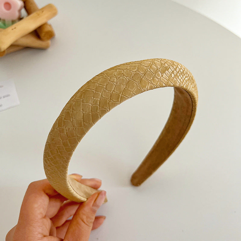 F6459 Sweet Mermaid Candy Color PU Padded Headband