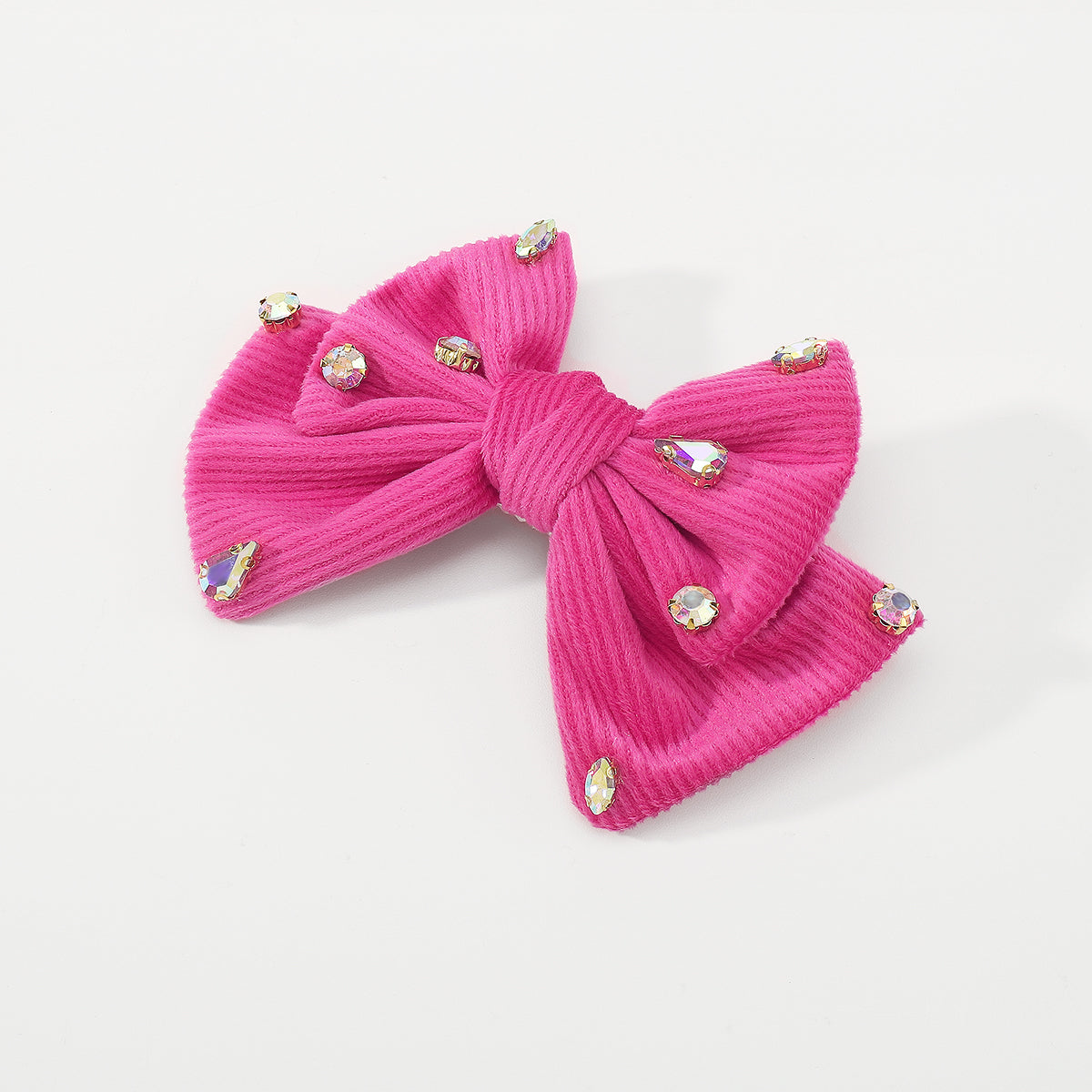 F6490 Multi-color Rhinestone Bow Knot Hair Clip
