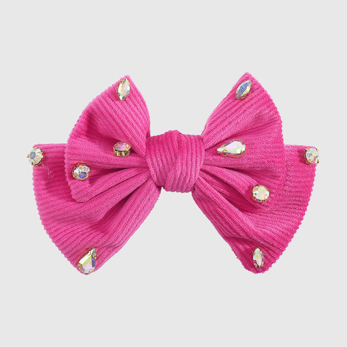 F6490 Multi-color Rhinestone Bow Knot Hair Clip