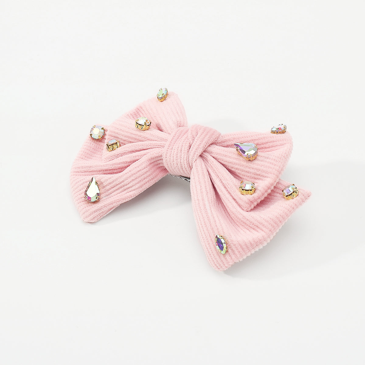 F6490 Multi-color Rhinestone Bow Knot Hair Clip