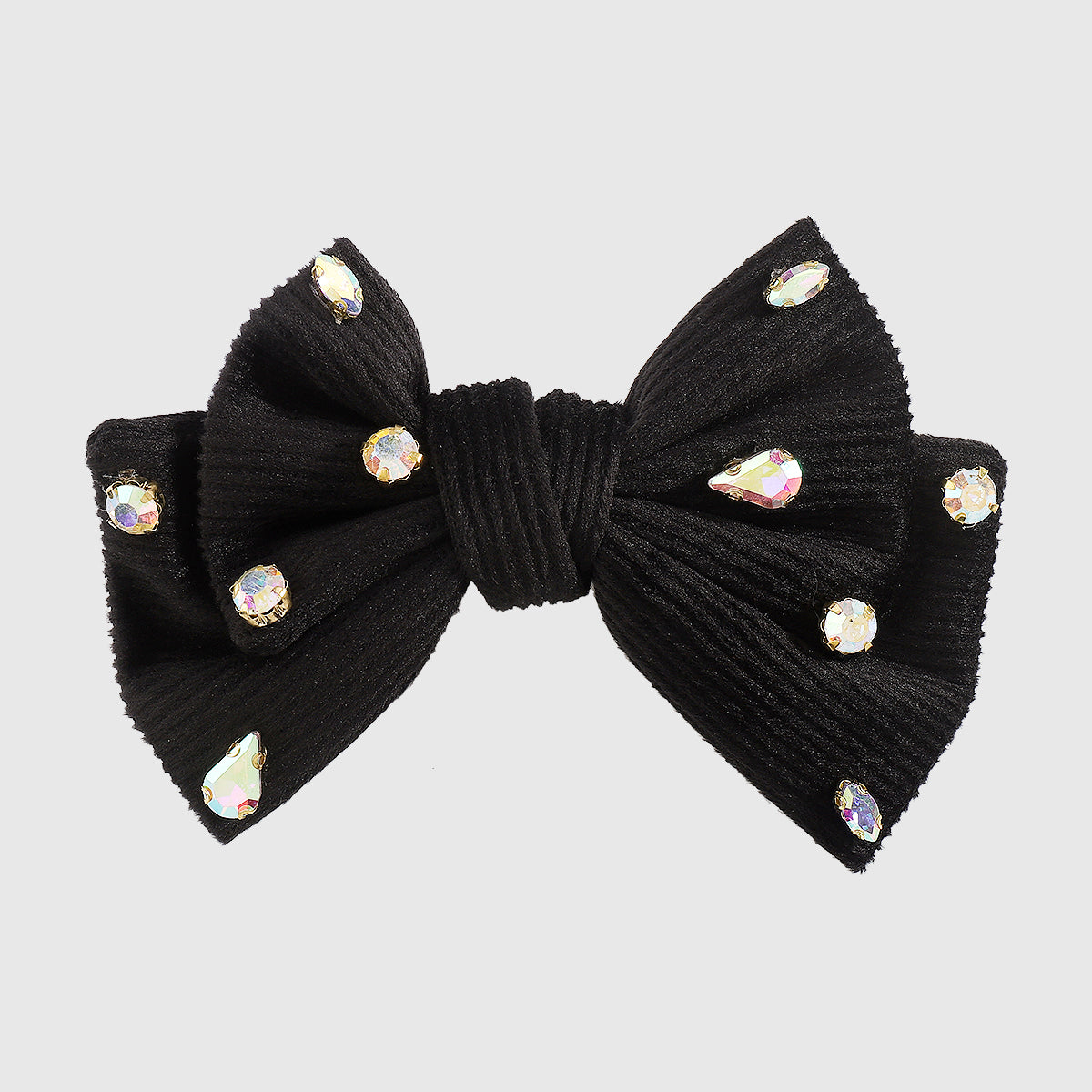 F6490 Multi-color Rhinestone Bow Knot Hair Clip