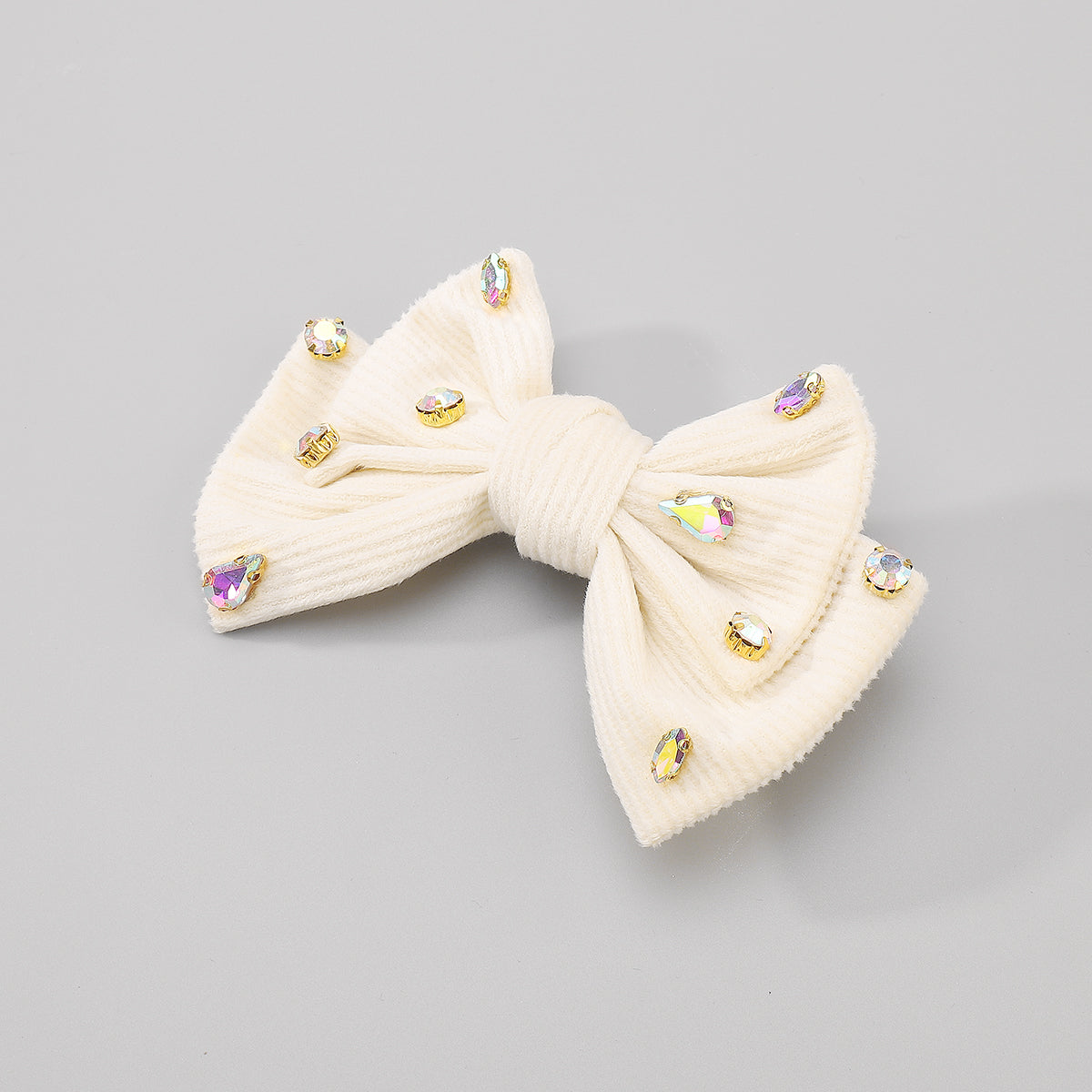 F6490 Multi-color Rhinestone Bow Knot Hair Clip