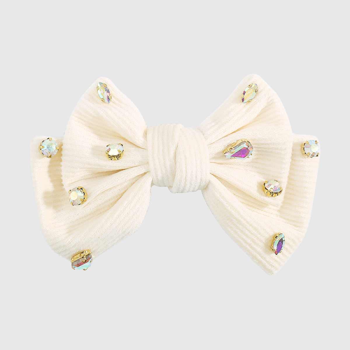 F6490 Multi-color Rhinestone Bow Knot Hair Clip
