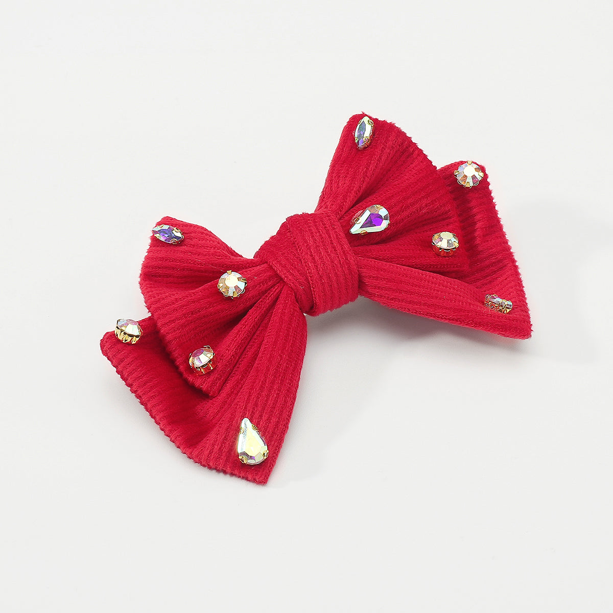F6490 Multi-color Rhinestone Bow Knot Hair Clip
