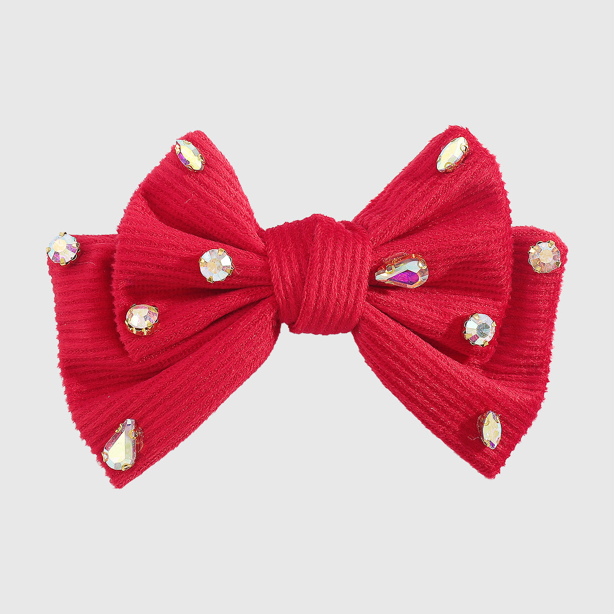 F6490 Multi-color Rhinestone Bow Knot Hair Clip