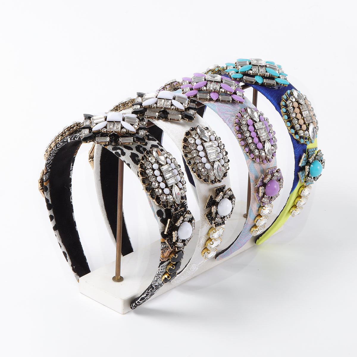 F6532 Baroque Geometric Crystal Headband