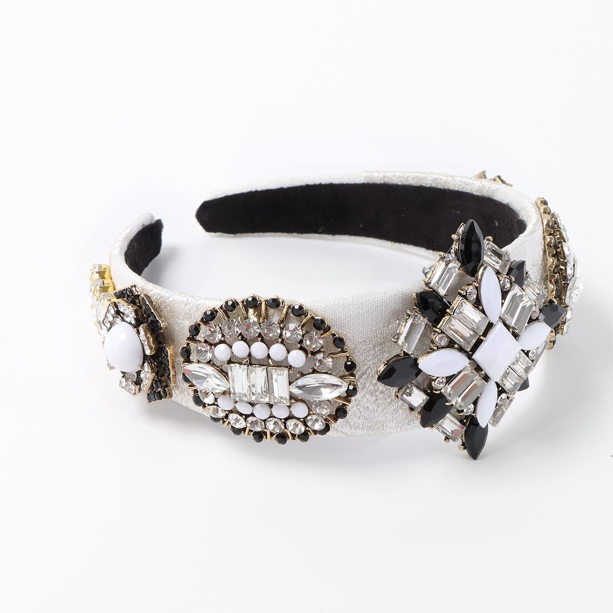 F6532 Baroque Geometric Crystal Headband