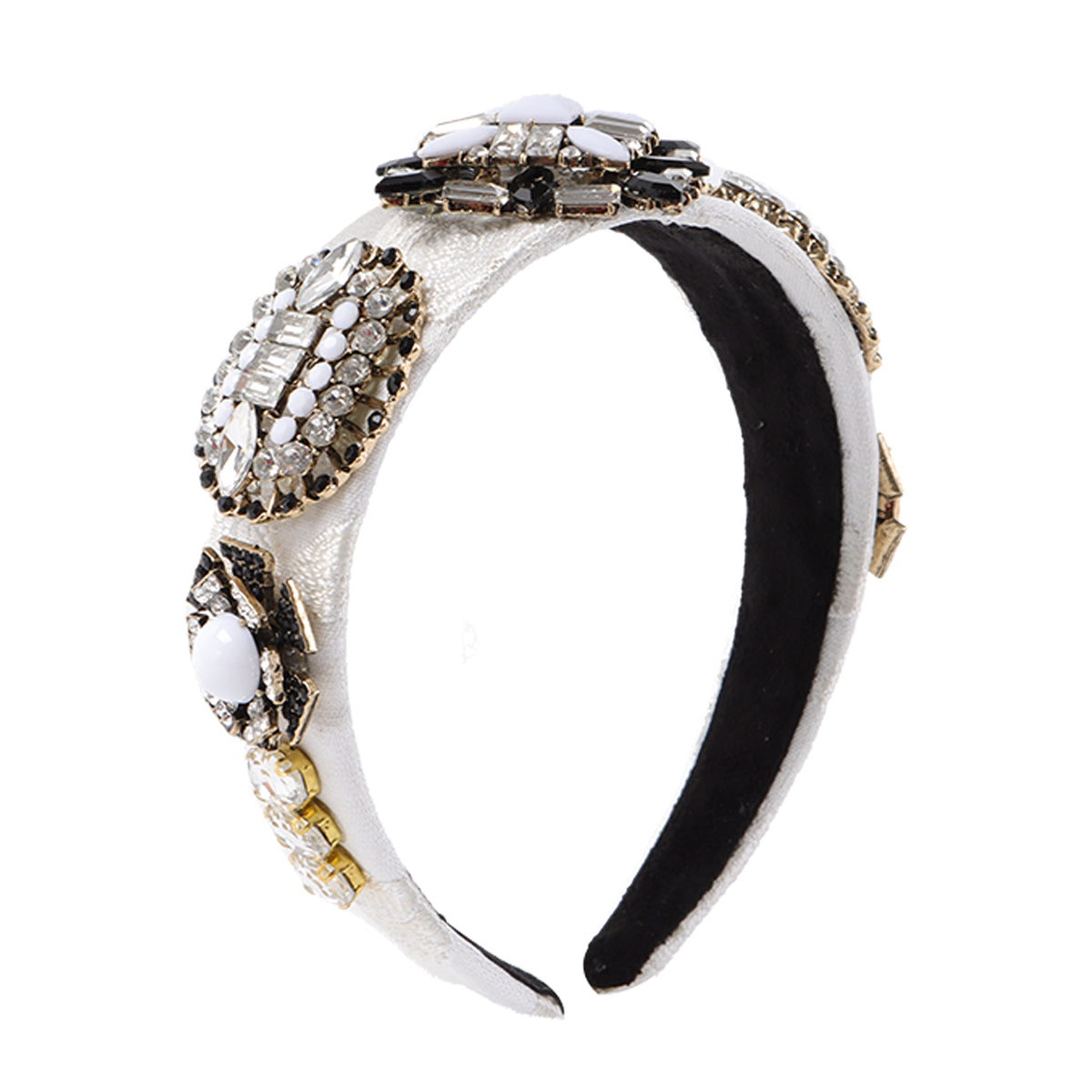F6532 Baroque Geometric Crystal Headband