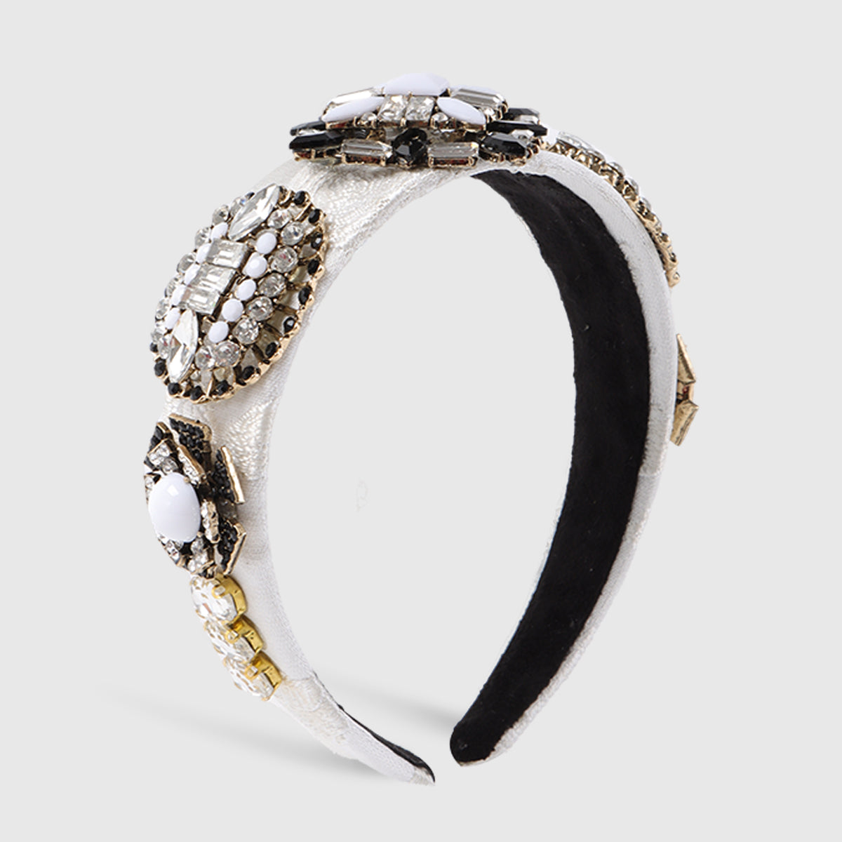 F6532 Baroque Geometric Crystal Headband