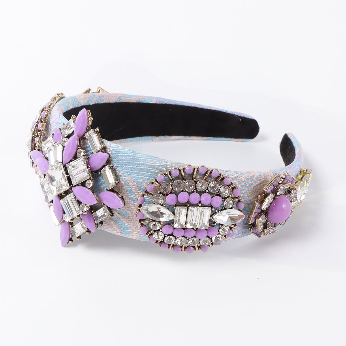 F6532 Baroque Geometric Crystal Headband