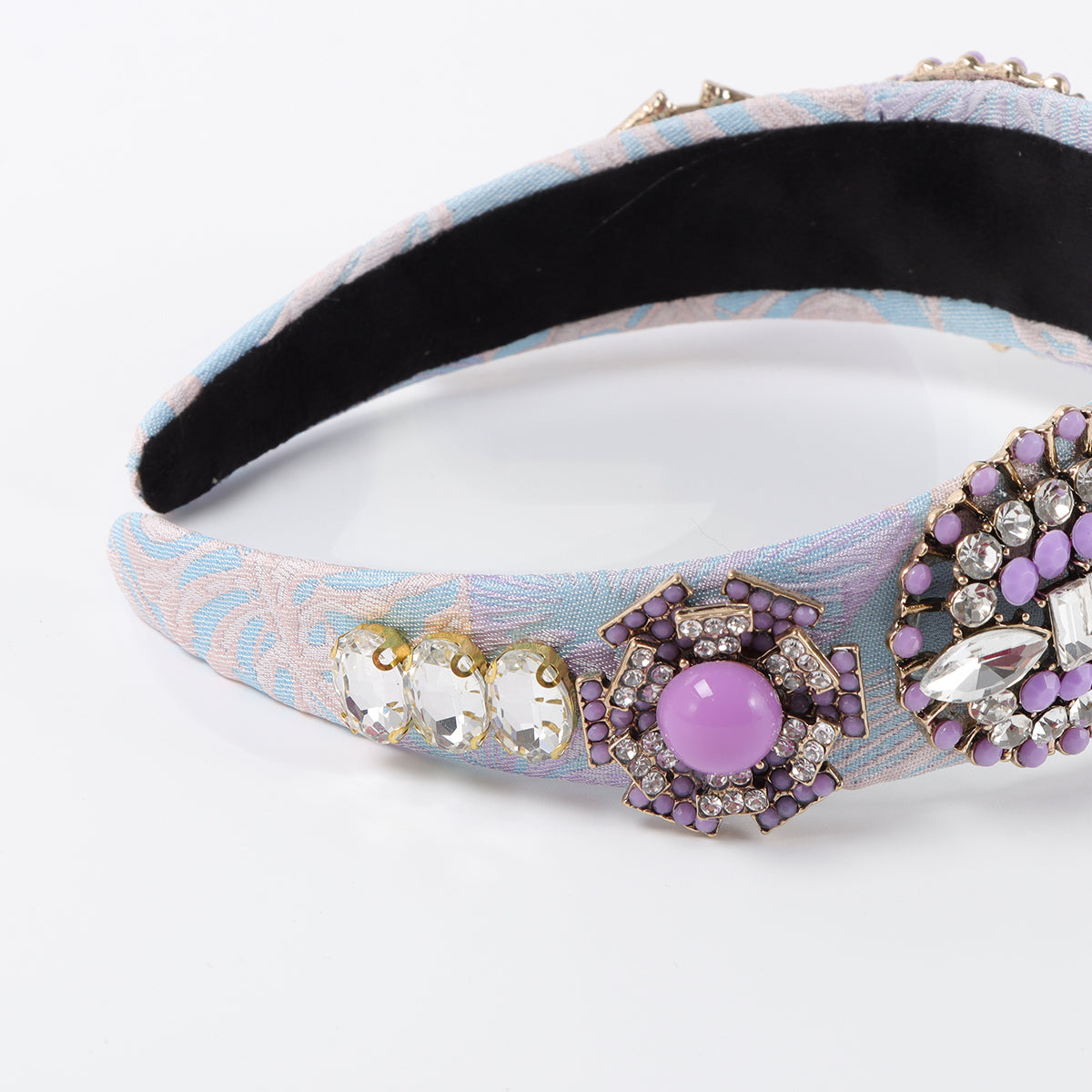 F6532 Baroque Geometric Crystal Headband