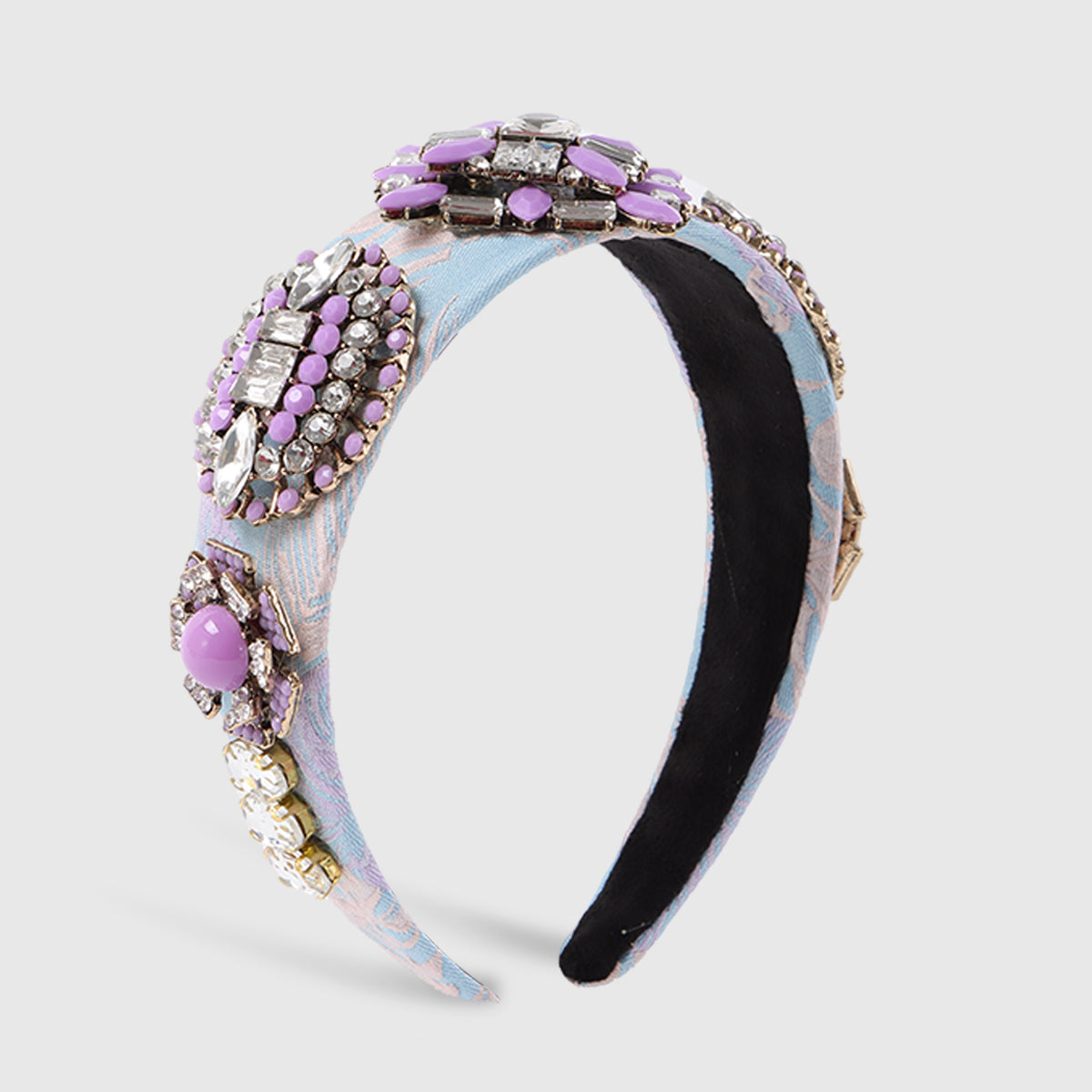 F6532 Baroque Geometric Crystal Headband