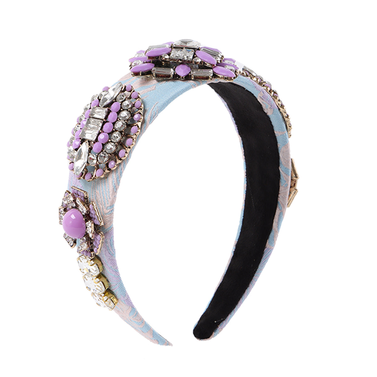 F6532 Baroque Geometric Crystal Headband