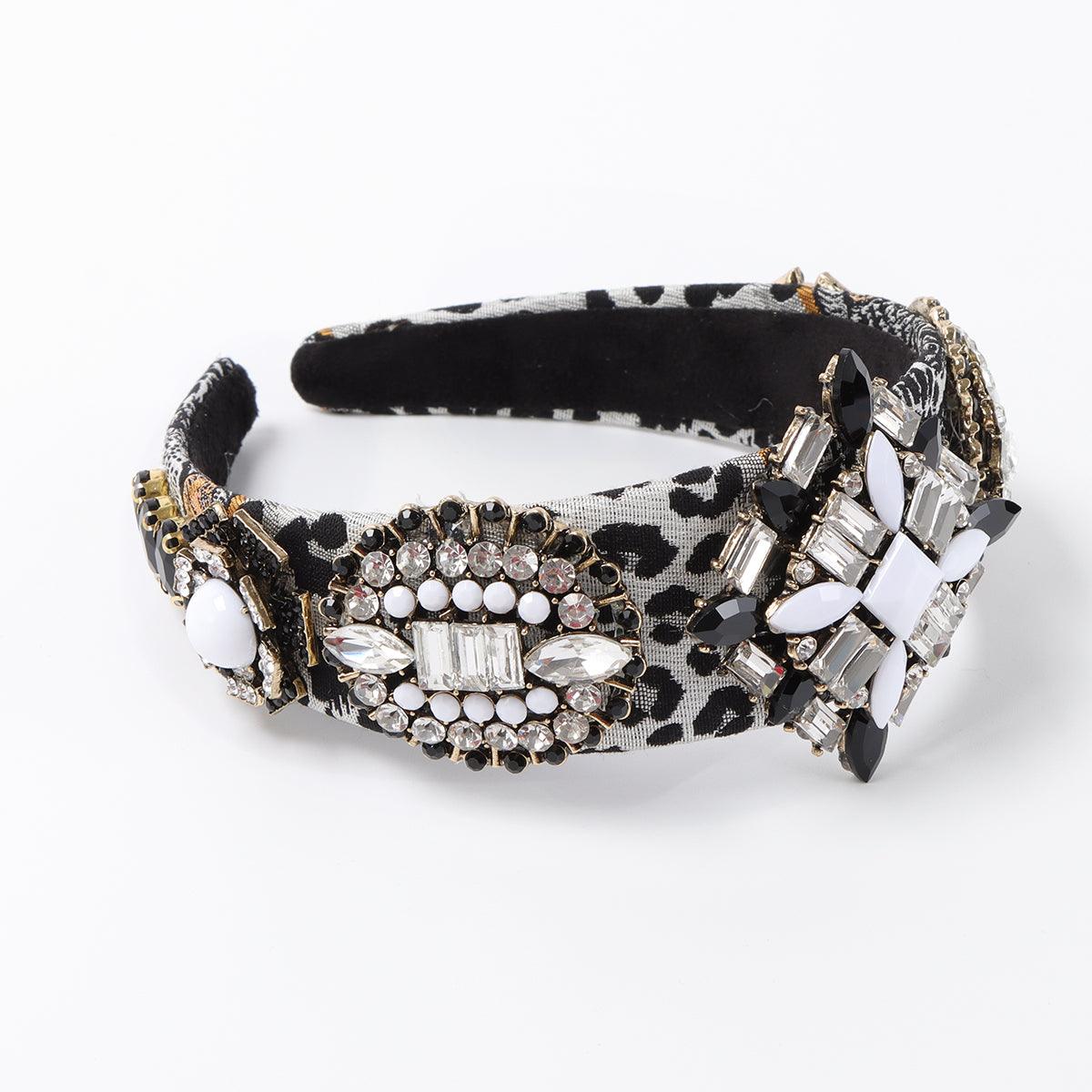 F6532 Baroque Geometric Crystal Headband