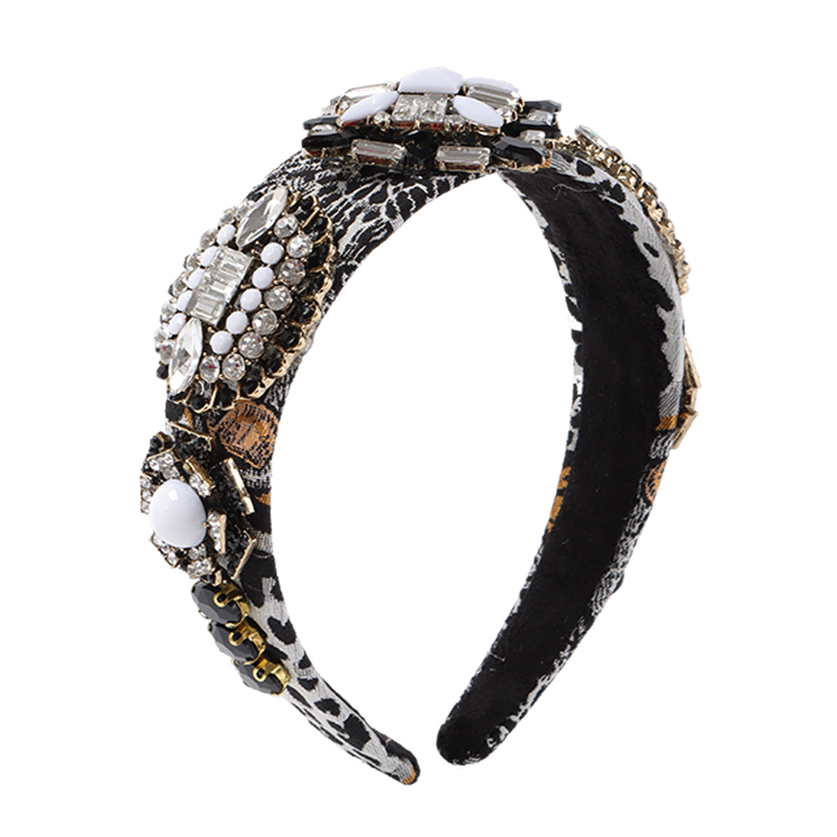 F6532 Baroque Geometric Crystal Headband
