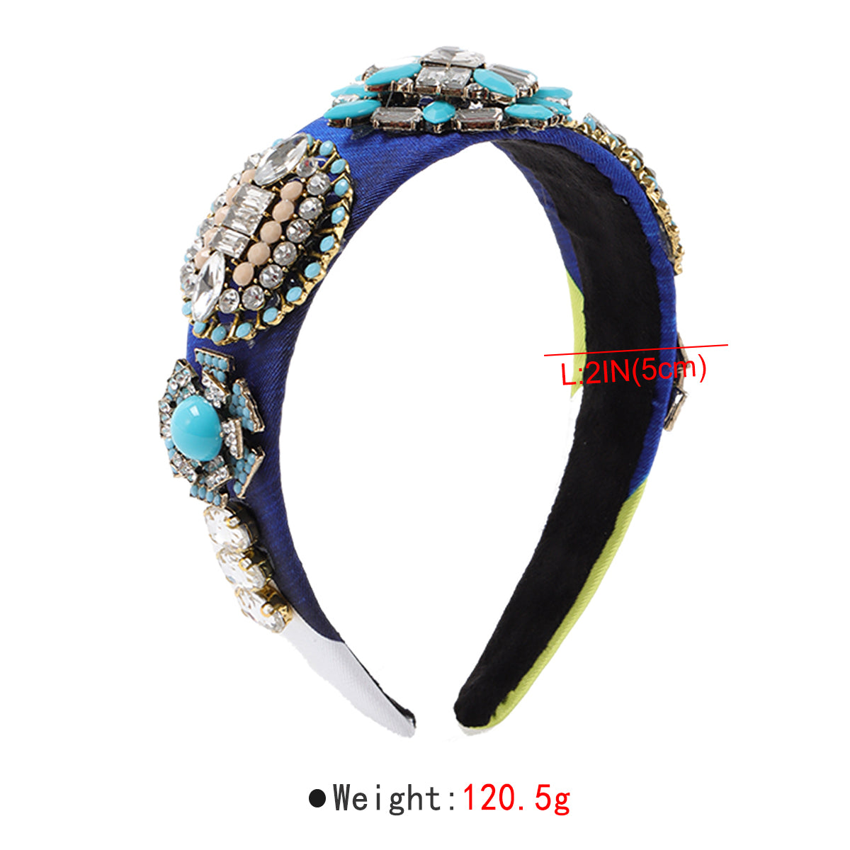 F6532 Baroque Geometric Crystal Headband