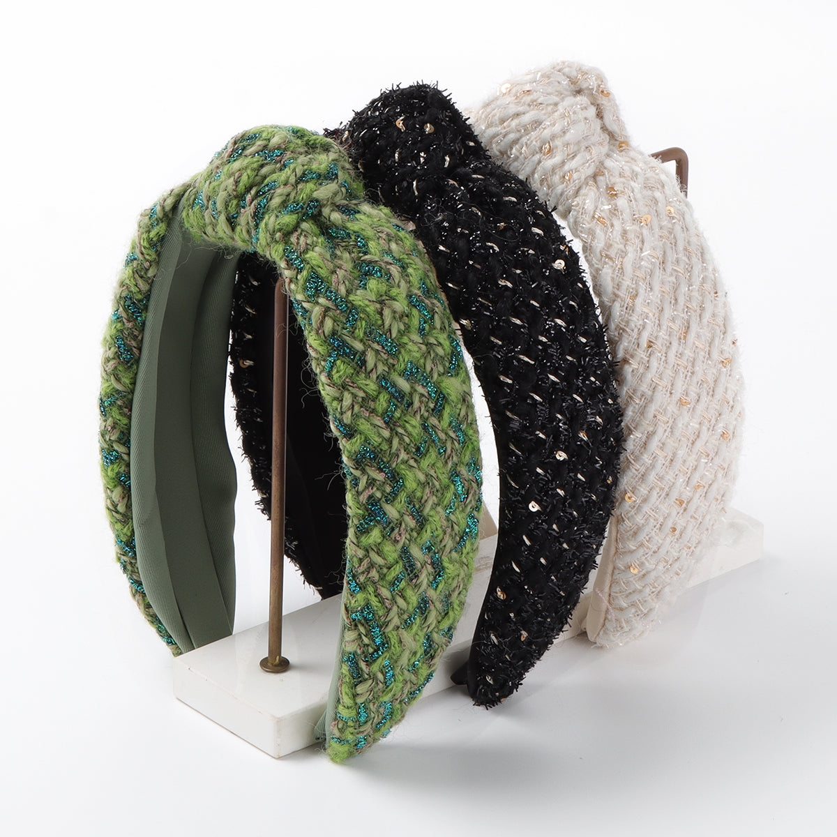 F6606 Tweed Knotted Headband