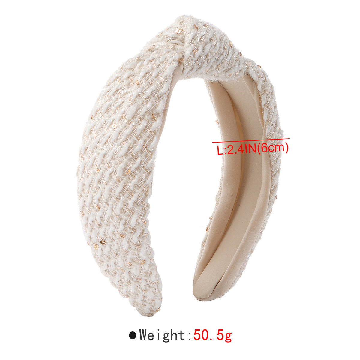 F6606 Tweed Knotted Headband
