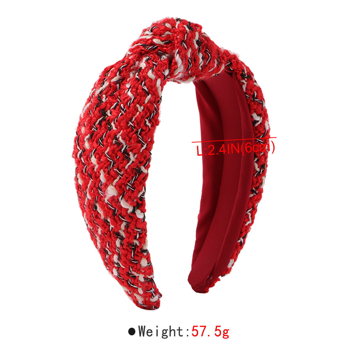 F6610 Tweed Knotted Headband