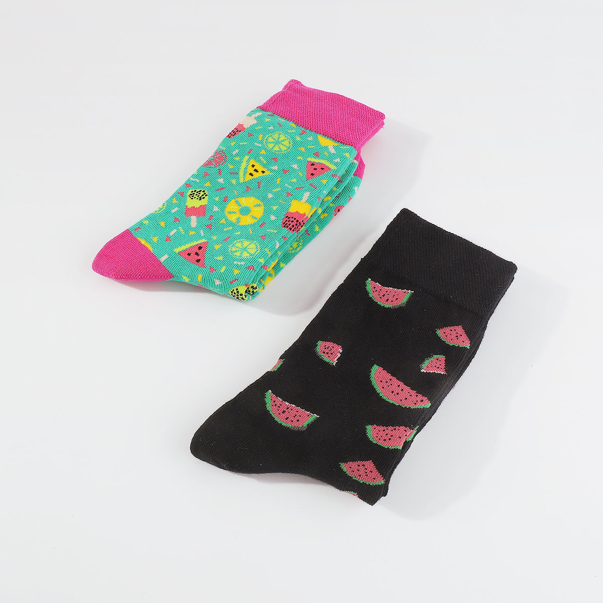 G0112 Summer Watermelon Crew Socks