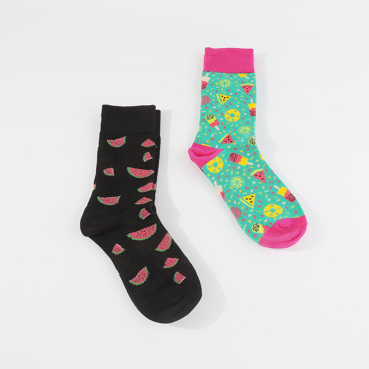 G0112 Summer Watermelon Crew Socks