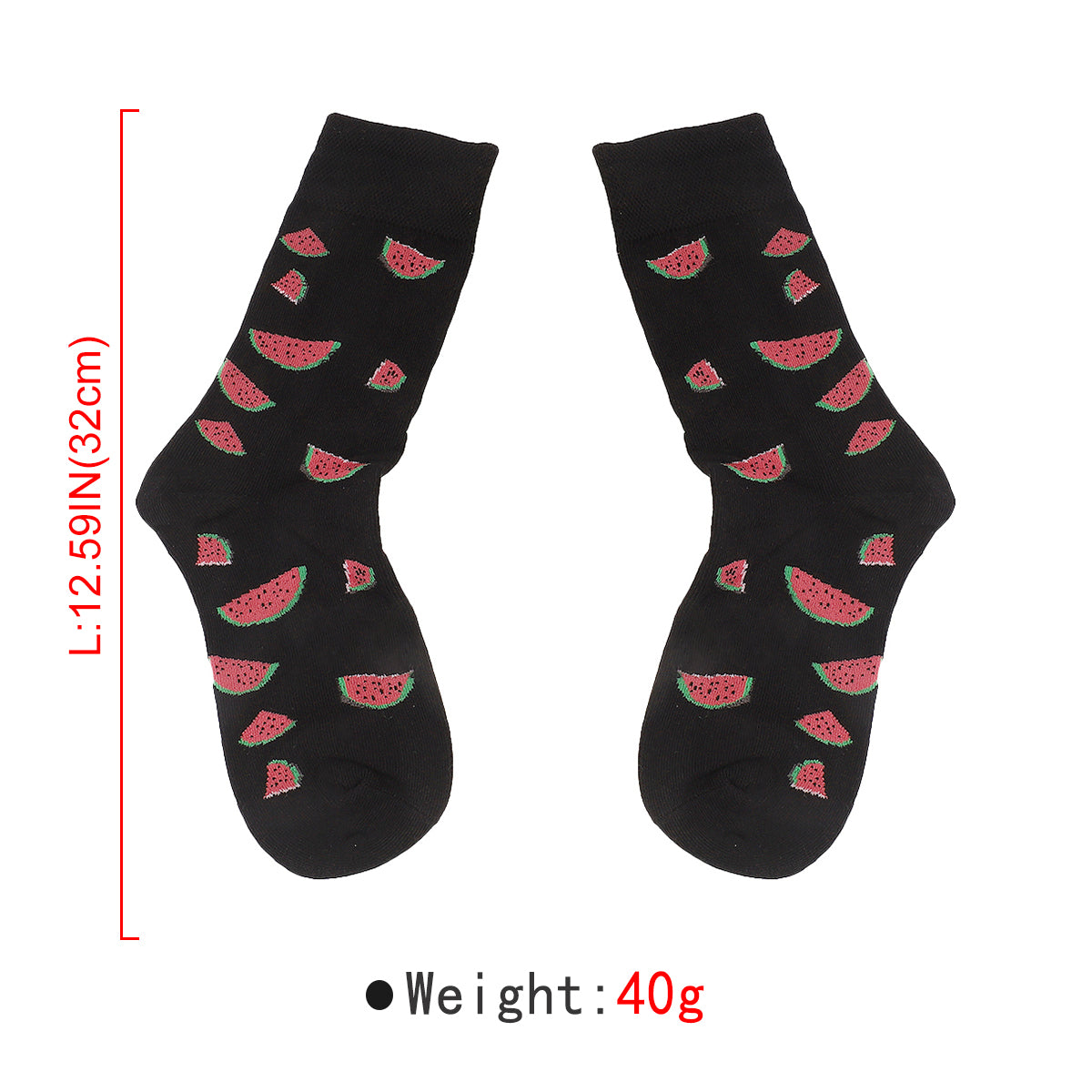 G0112 Summer Watermelon Crew Socks