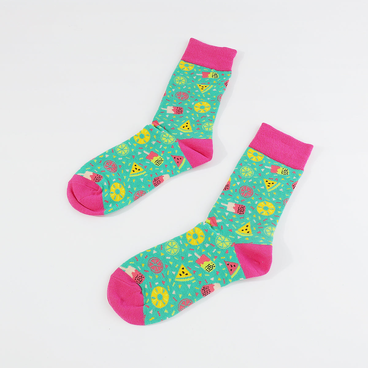 G0112 Summer Watermelon Crew Socks