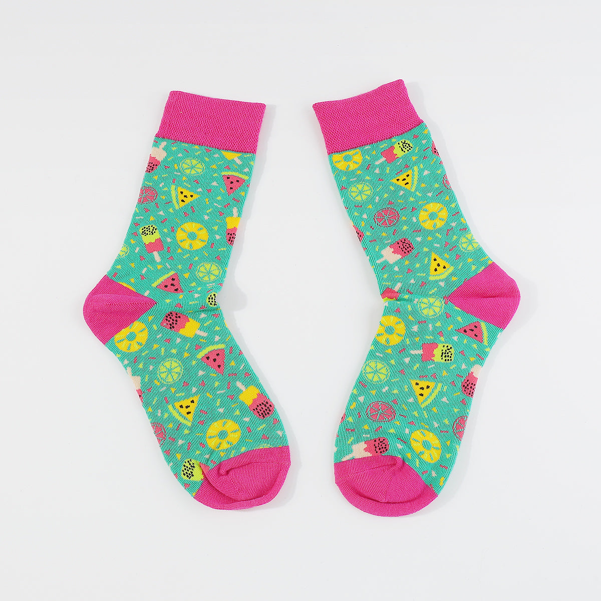 G0112 Summer Watermelon Crew Socks