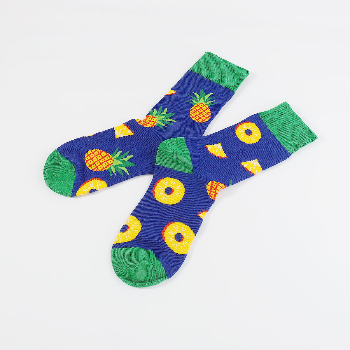 G0124 Rainbow Cloud Pineapples Shaped Crew Socks