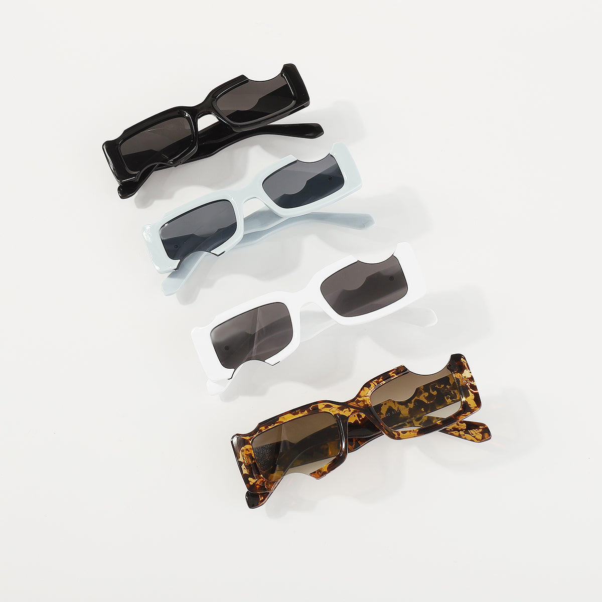 GL001 Retro Irregular Rectangle Sunglasses