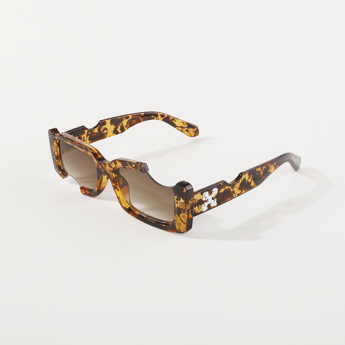 GL001 Retro Irregular Rectangle Sunglasses