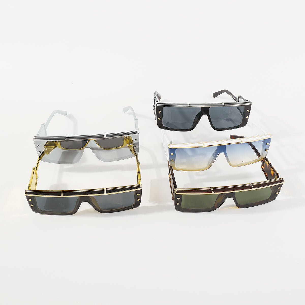 GL006 Futuristic Robotic Rectangle Sunglasses