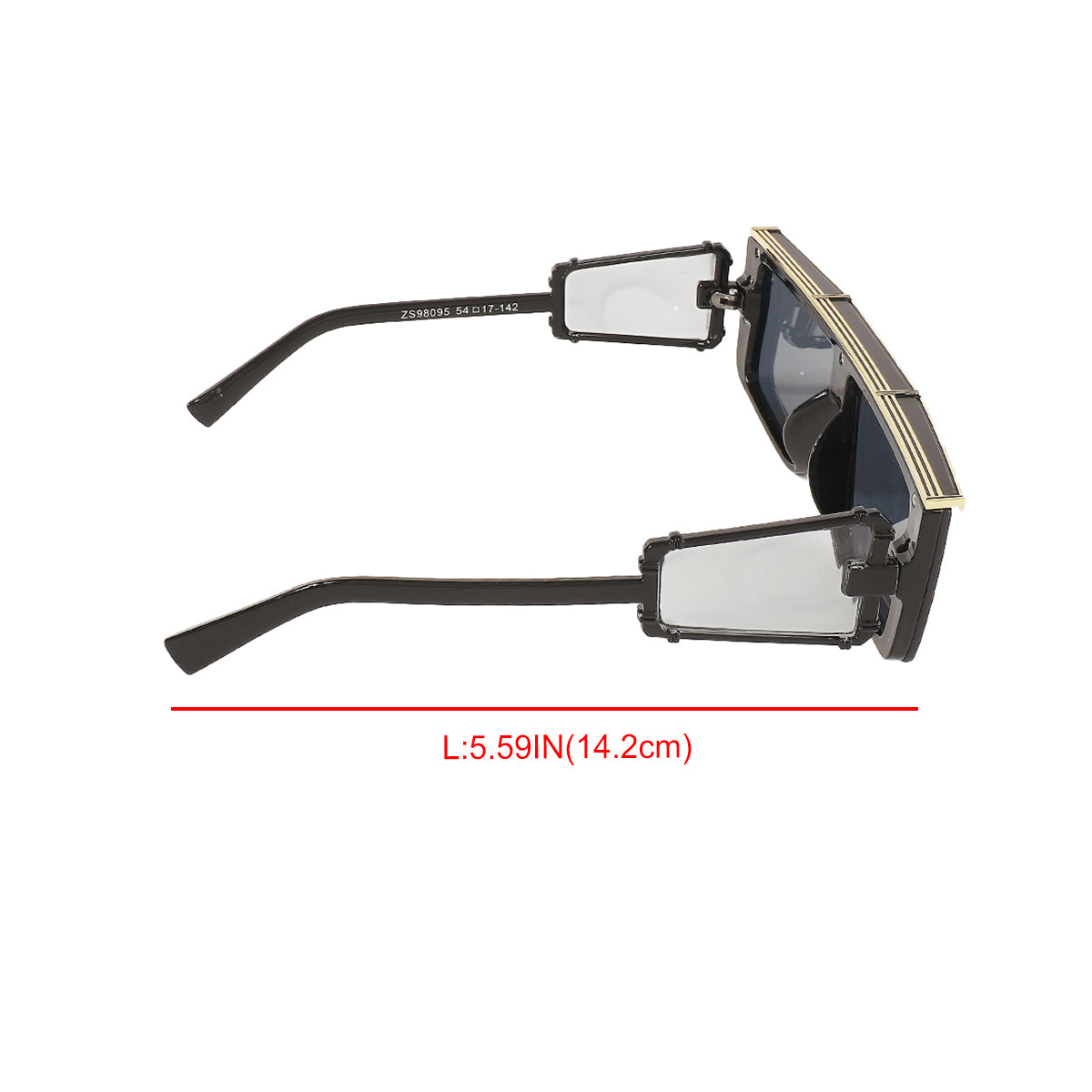 GL006 Futuristic Robotic Rectangle Sunglasses