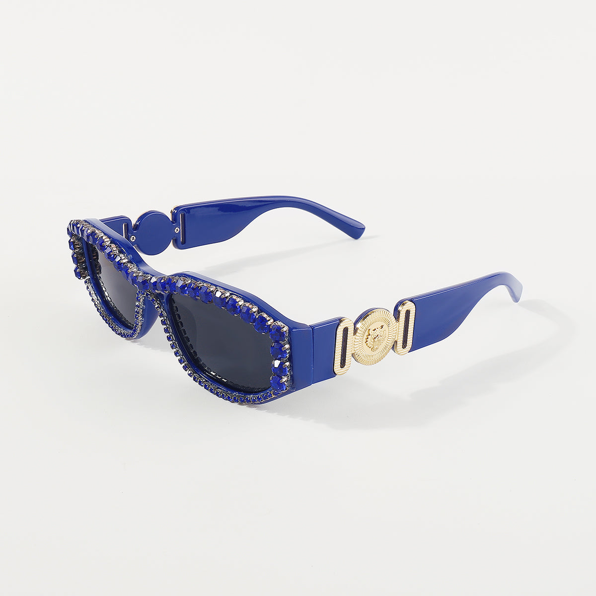 GL023 Retro Oval Rhinestone UV Sunglasses