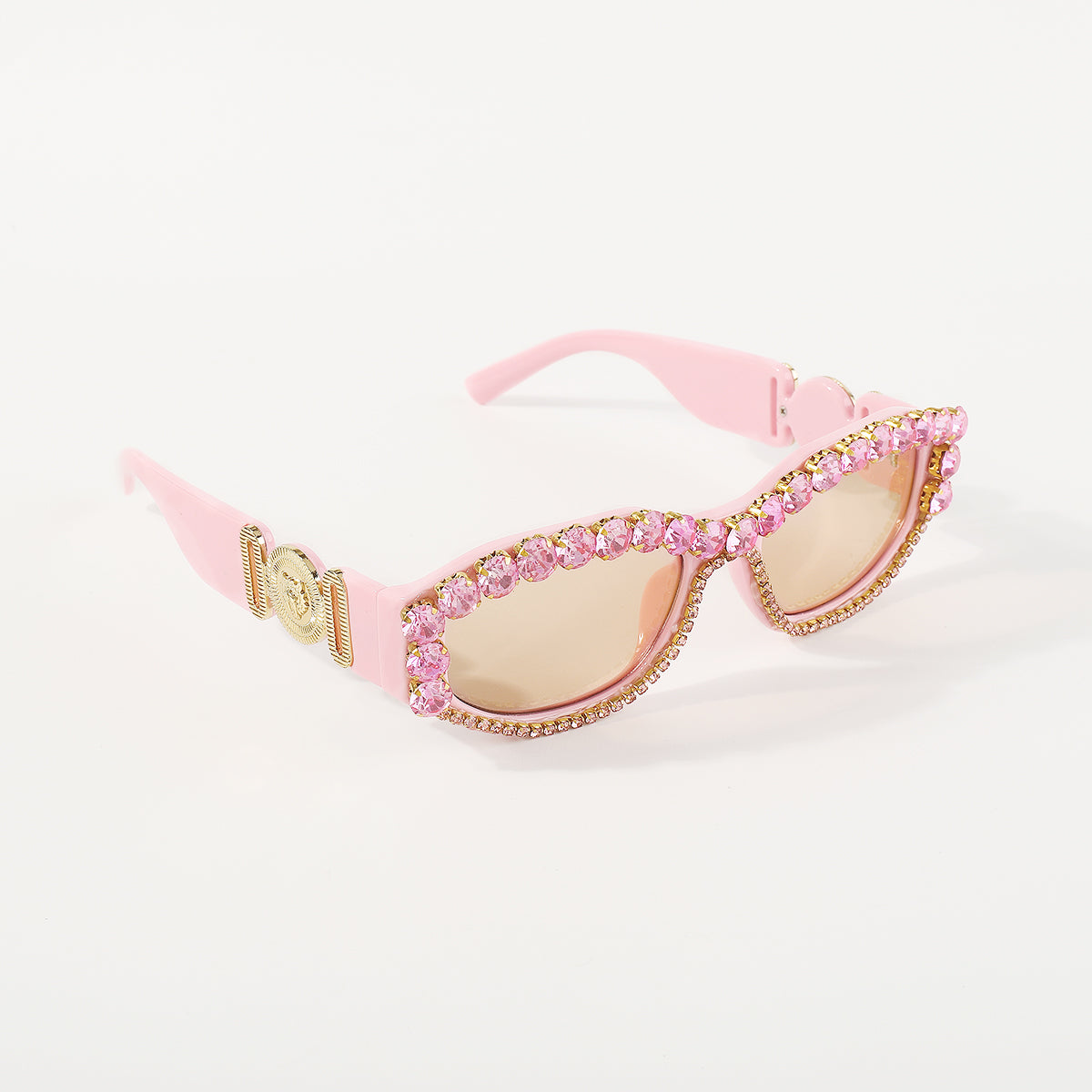 GL023 Retro Oval Rhinestone UV Sunglasses