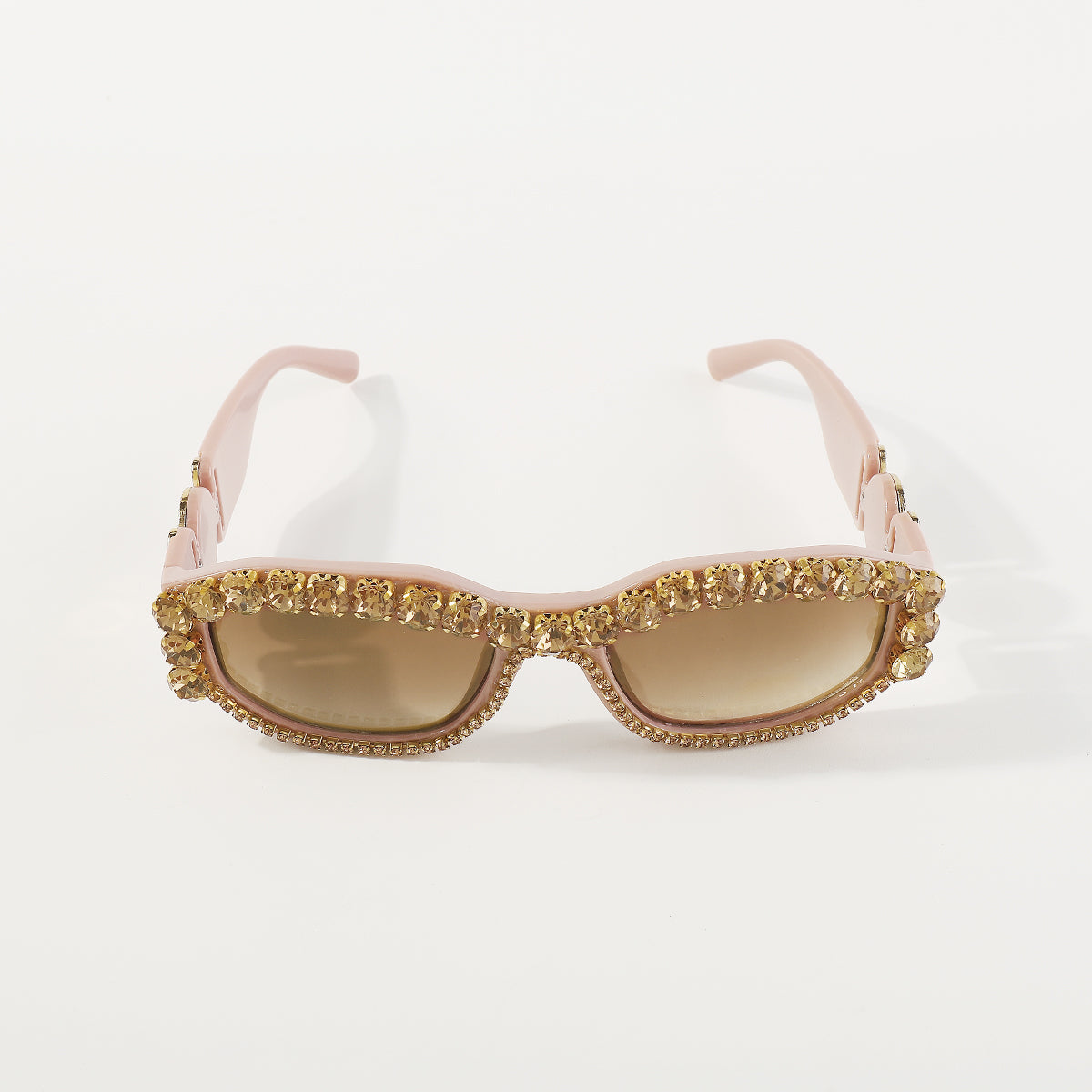 GL023 Retro Oval Rhinestone UV Sunglasses