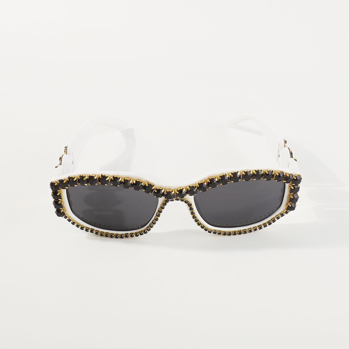 GL023 Retro Oval Rhinestone UV Sunglasses