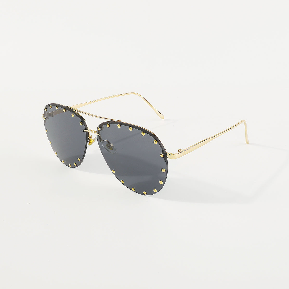 GL030 Rhinestone Trimmed Aviator Sunglasses