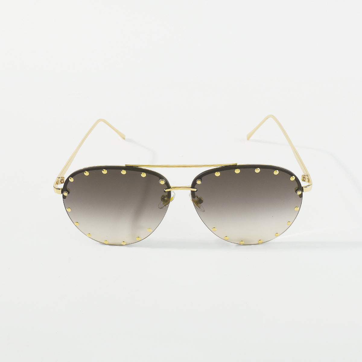 GL030 Rhinestone Trimmed Aviator Sunglasses