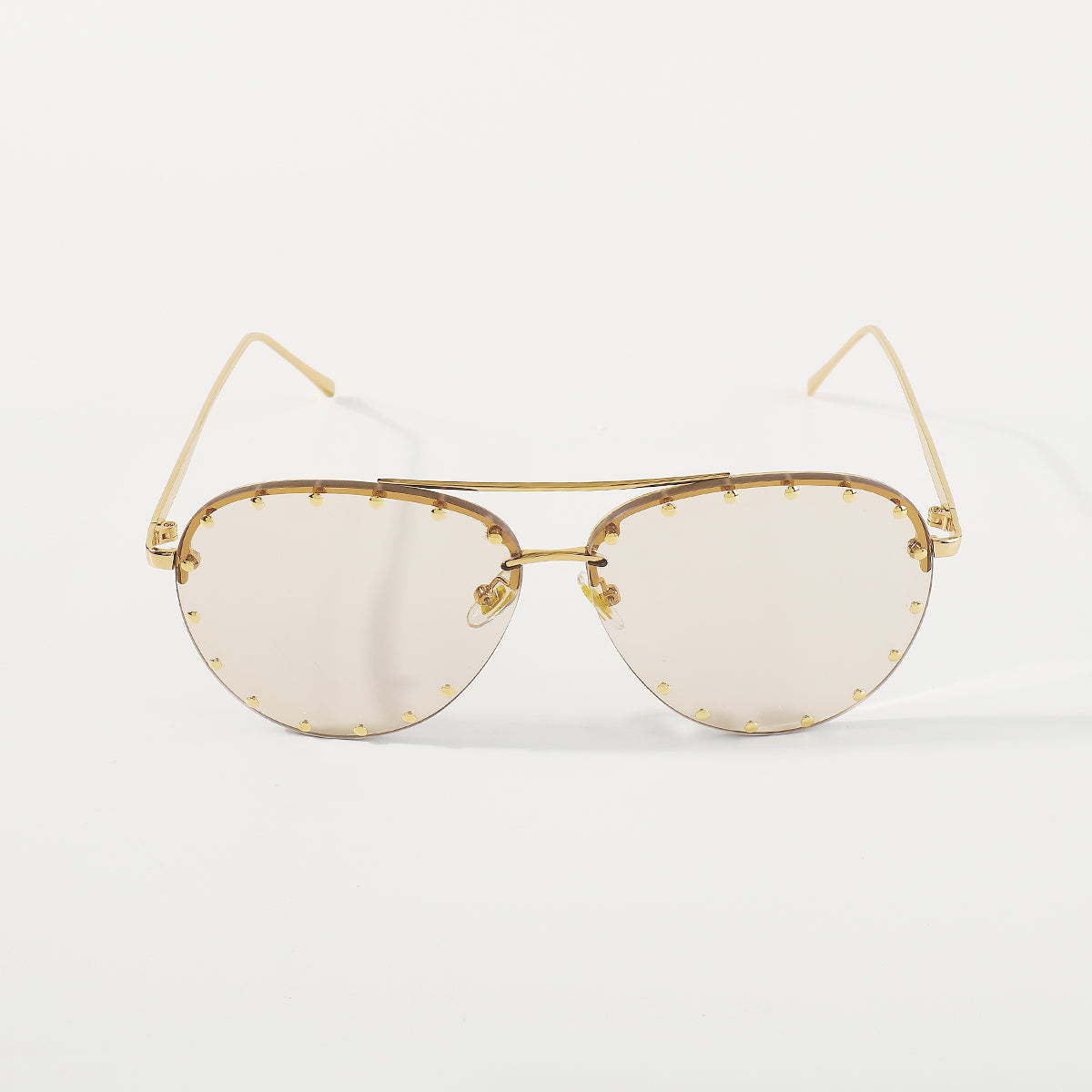 GL030 Rhinestone Trimmed Aviator Sunglasses