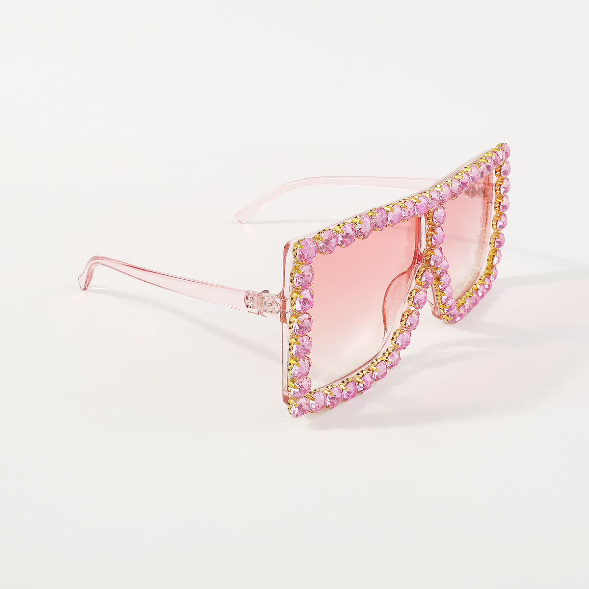 GL036 Bling Crystal Oversized Square Sunglasses